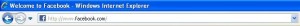 Facebook favicon on IE browser