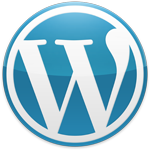 WP logo blue 150x150 WordPress logo