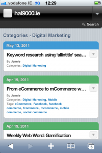 iphone screenshot hal9000 blog with wptouch iPhone screenshot hal9000 blog with WP Touch